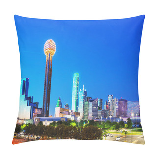 Personality  Overview Of Downtown Dallas Pillow Covers