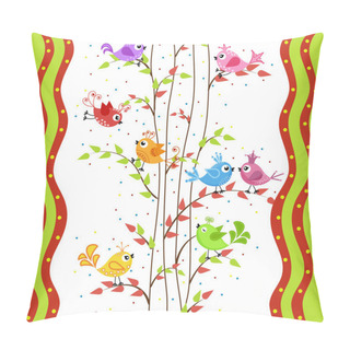 Personality  The Colorful Birds In A Situation Pillow Covers