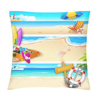 Personality  Holiday On Beach Pillow Covers