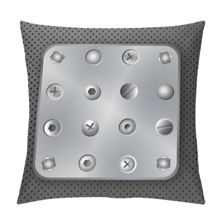 Personality  Screws Rivets And Bolts Vector Illustration Pillow Covers