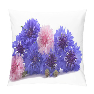 Personality  Blue And Pink Cornflowers Pillow Covers