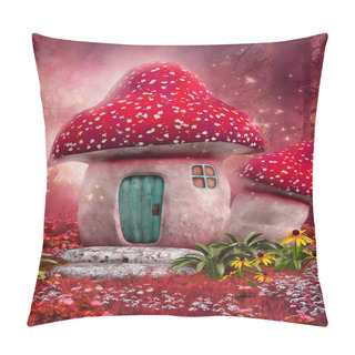 Personality  Pink Mushroom House Pillow Covers