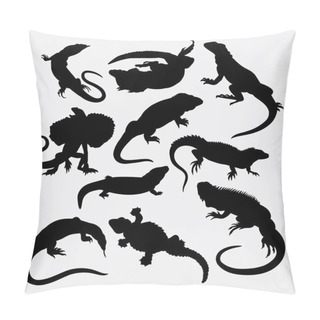 Personality  Lizard Reptilian Animal Silhouette Pillow Covers