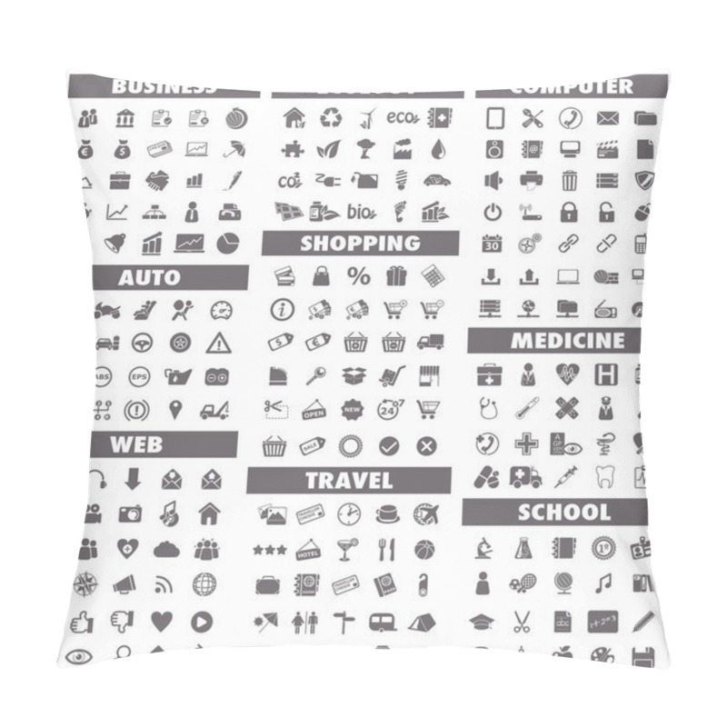 Personality  Basic Icons Set Pillow Covers