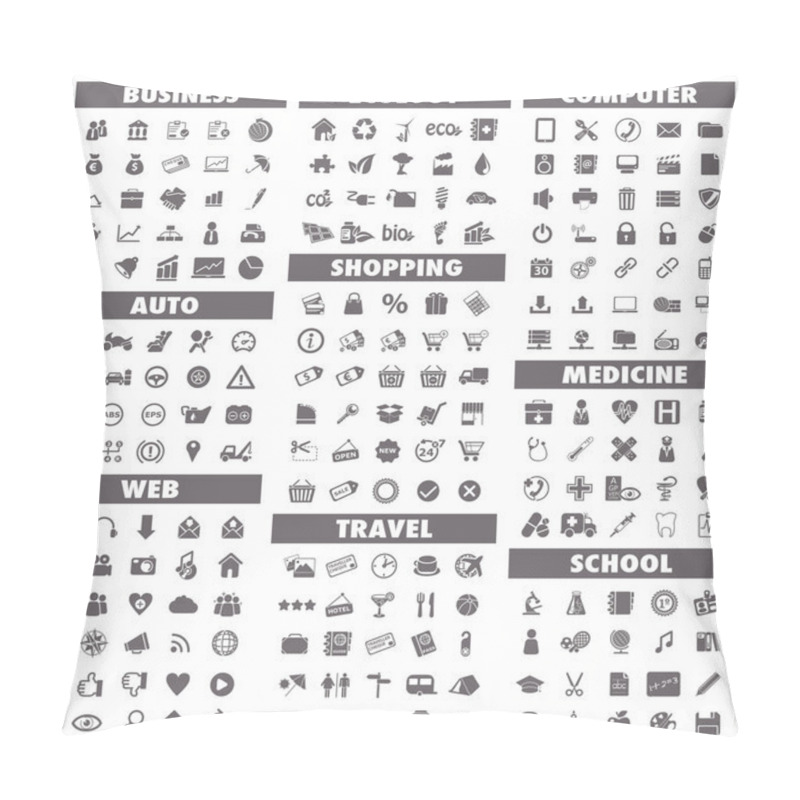 Personality  Basic icons set pillow covers