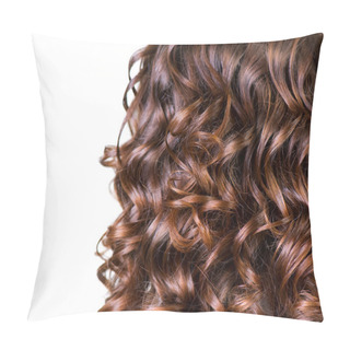 Personality  Wavy Hair Isolated On White Pillow Covers