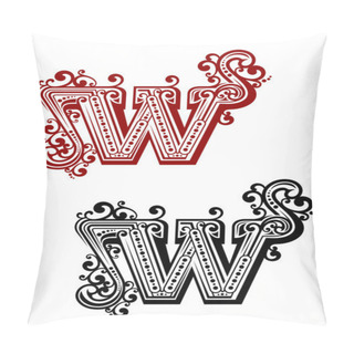 Personality  Retro W Letter Pillow Covers