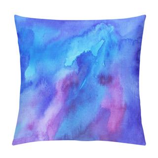 Personality  Abstract Blue Watercolor Background.  Pillow Covers