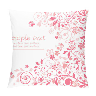 Personality  Greeting Floral Pink Card Pillow Covers