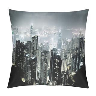 Personality  Hong Kong Island From Victoria's Peak At Night Pillow Covers