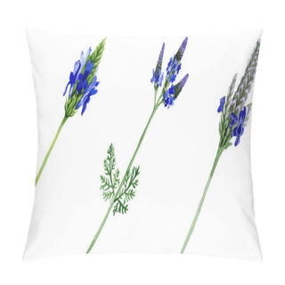 Personality  Blue Violet Lavender Floral Botanical Flower. Wild Spring Leaf Wildflower Isolated. Watercolor Background Set. Watercolour Drawing Fashion Aquarelle. Isolated Lavandula Illustration Element. Pillow Covers