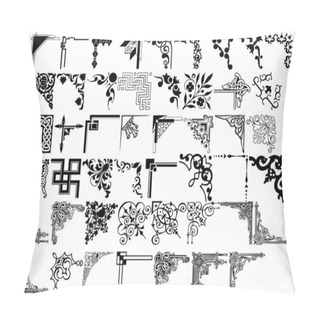 Personality  Set Of Black Vector Ornaments  Pillow Covers