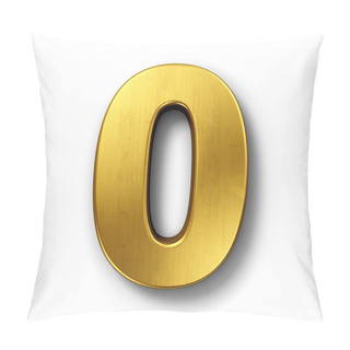 Personality  The Number 0 In Gold Pillow Covers