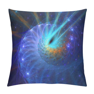 Personality  Illustration Background Fractal Space With Spirals And Stars Pillow Covers