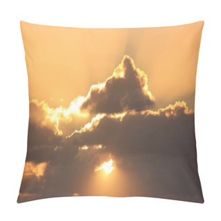 Personality  Heavenly Golden Sunset Pillow Covers