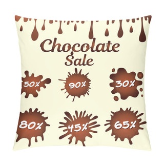 Personality  Chocolate Sale Icons Pillow Covers