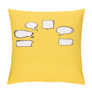 Personality  Various Blank Speech Bubbles Pillow Covers