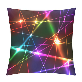 Personality  Rainbow Laser Background Pillow Covers