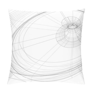 Personality  3D Mesh Modern Stylized Abstract Background, Monochrome Geometri Pillow Covers