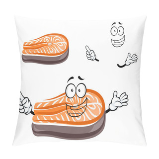 Personality  Funny Cartoon Salmon Fish Slice Pillow Covers