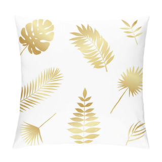 Personality  Summer Tropical Palm Tree Leaves Seamless Pattern. Vector Grunge Design For Cards, Web, Backgrounds And Natural Product. Pillow Covers