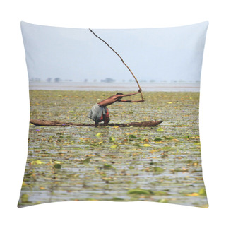 Personality  Traditional Fishing Technique - Uganda, Africa Pillow Covers