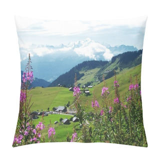 Personality  Mont Blanc's Village Pillow Covers