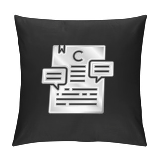 Personality  Article Silver Plated Metallic Icon Pillow Covers