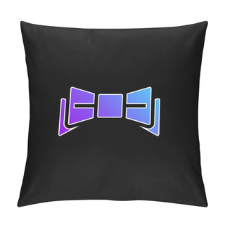 Personality  Bow Blue Gradient Vector Icon Pillow Covers