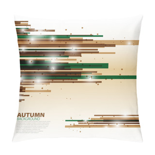 Personality  Green, Brown Horizontal Abstract Lines Background - Spring Theme Pillow Covers