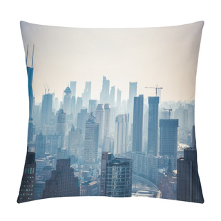 Personality  Modern City Buildings In The Afternoon Pillow Covers