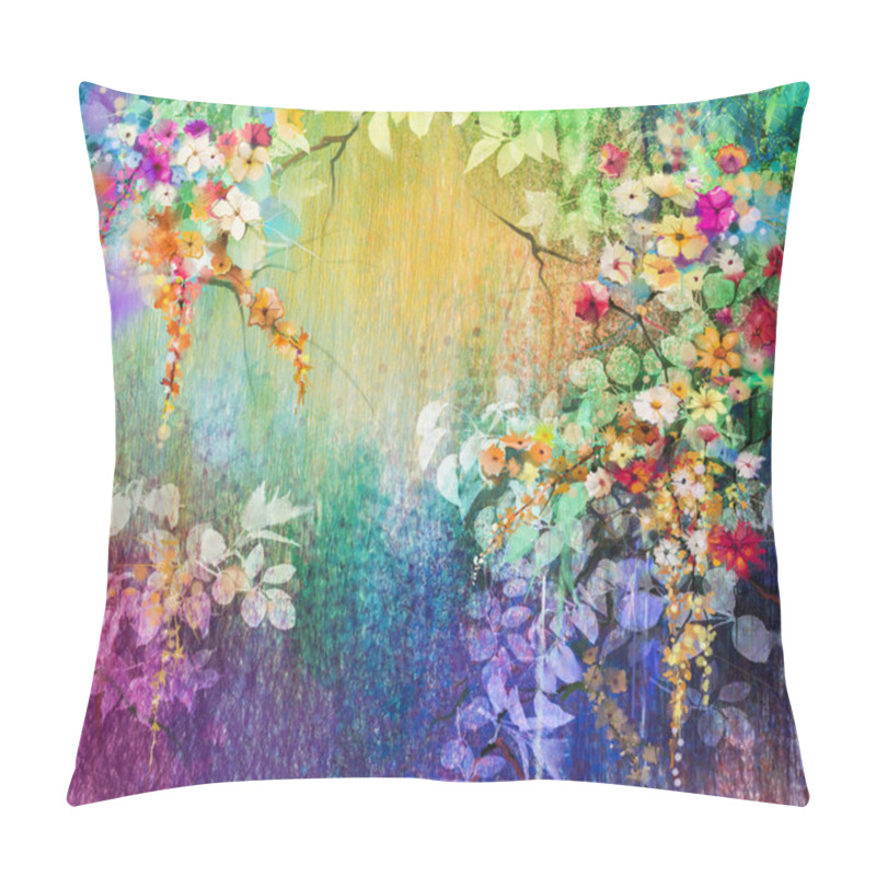 Personality  Abstract floral watercolor painting pillow covers