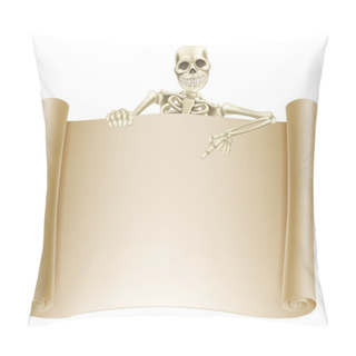 Personality  Skeleton Scroll Sign Pillow Covers