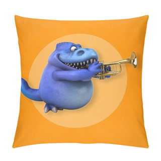 Personality  Fun Cartoon Character Playing Music - 3D Illustration Pillow Covers