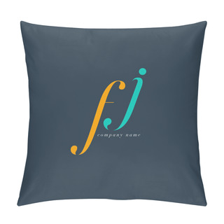 Personality  FJ Letters Logo Template Pillow Covers