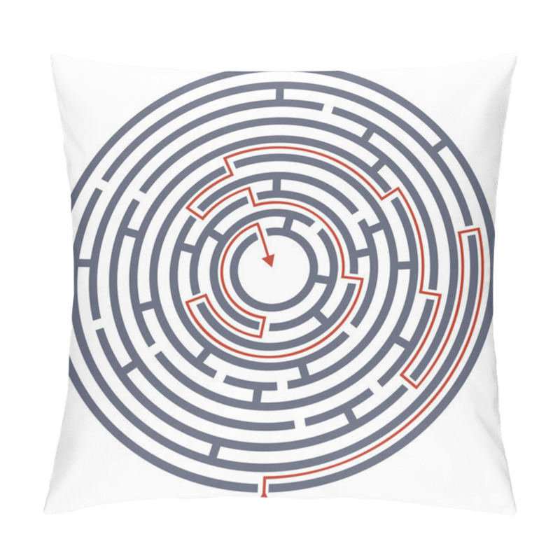 Personality  Maze labyrinth with answer. pillow covers