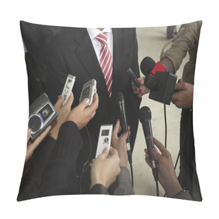 Personality  Business Meeting Conference Journalism Microphones Pillow Covers