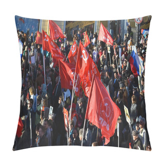 Personality  Communist Demonstration On The Day Of Victory. Pillow Covers