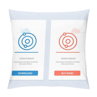 Personality  Solar, System, Universe  Blue And Red Download And Buy Now Web W Pillow Covers