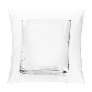 Personality  Empty Glass Cup. Isolated With Clipping Path. Pillow Covers