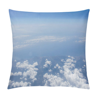 Personality  Aerial View Of Clouds Above Sea And Coast Of Catalonia, Spain  Pillow Covers