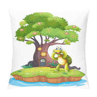 Personality  An Island With A Big Tree And A Turtle Pillow Covers