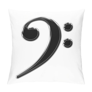 Personality  Bass Clef On White Background Pillow Covers