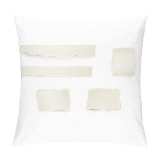 Personality  Vector Torn Paper With Ripped Edges Set Pillow Covers