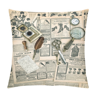 Personality  Vintage Accessories And Writing Tools, Old Fashion Magazine Pillow Covers