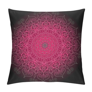 Personality  Purple Round Frame Pillow Covers
