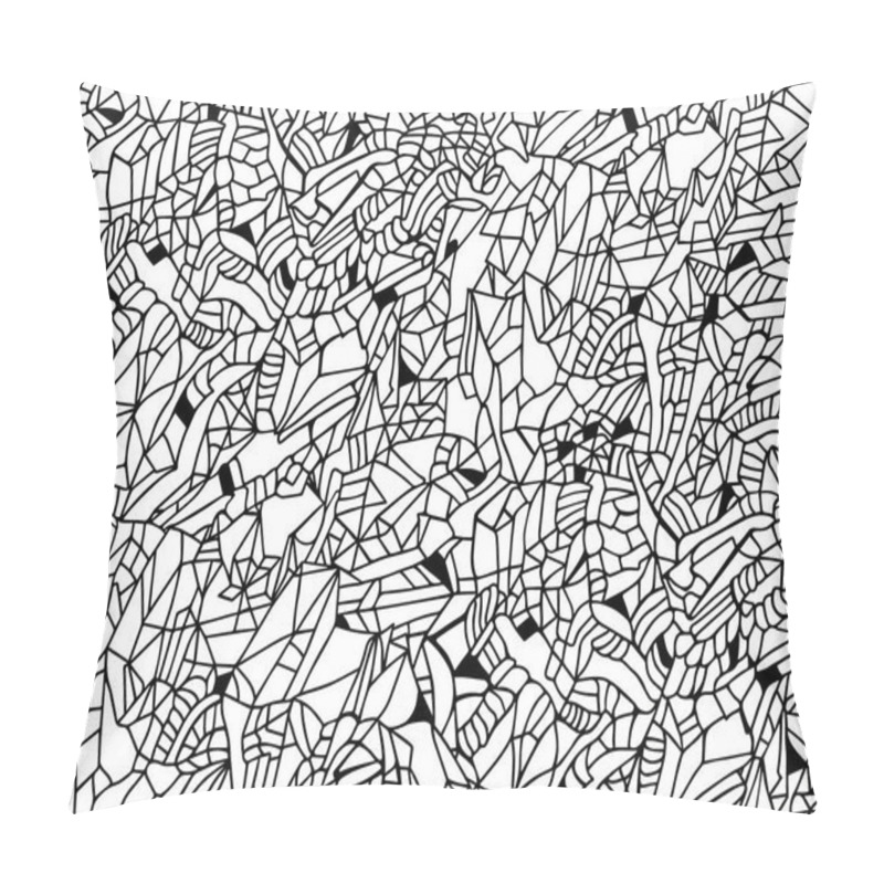 Personality  Original black and white hand drawn vector seamless pattern. EPS 8 pillow covers