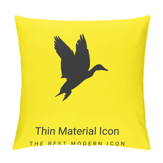 Personality  Bird Waterfowl Shape Minimal Bright Yellow Material Icon Pillow Covers