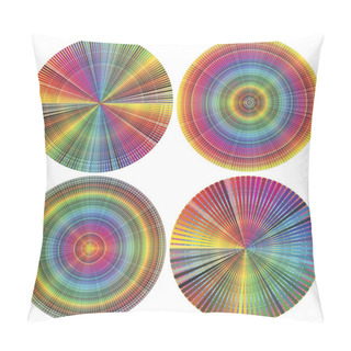 Personality  Set Of Color Wheels In Full Color Range Pillow Covers