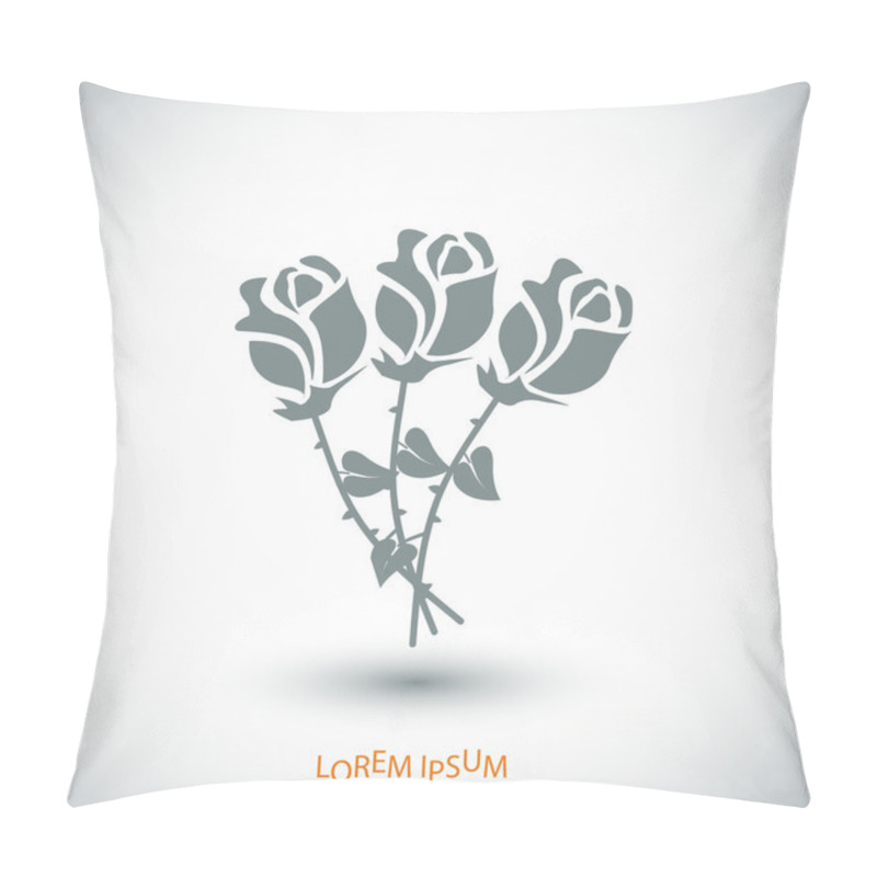 Personality  simple roses icon pillow covers